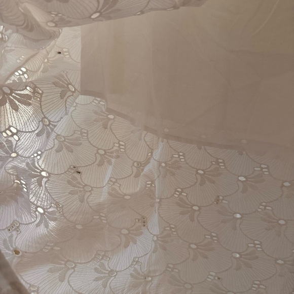 NWT Batsheva Jude One Shoulder Ruffle White Maxi Dress Size 10 - Picture 13 of 13